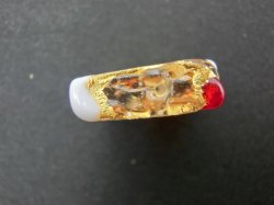 画像2:  20×20mm:ベネチアン（ミッソーニ）レッド＆ホワイトストライブ