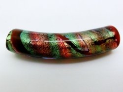 画像3: 40mm:ベネチアンチューブ（ミッソーニ）グリーン＆レッドストライプ