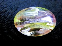 画像3: ＜スポット入荷＞18×13mm ウランガラスカットカボション（ピンクギブレ）