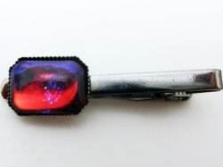 画像2: 18×13mm:ブラス製タイピンオクタゴンセッティング(ガンメタカラー)