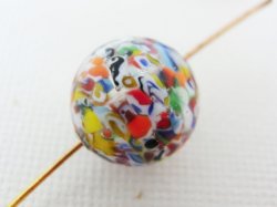 画像1: 12mm ベネチアンビーズ　クリムトラウンド（クリア）
