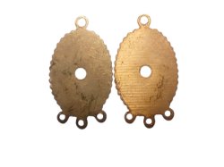 画像1: ＜2個＞18×13mm　ブラス製シャンデリアタイプセッティング（ヴィンテージ）