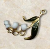 33×18mm:エナメル鈴蘭チャームコネクター