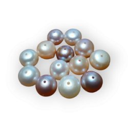 画像1: ＜14個＞7~8×5mm　ロンデル型淡水パール　（マルチカラー）