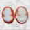 画像1: ＜左右＞18×13mm:ヴィンテージレディカメオ（カーネリアン） (1)