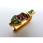 画像: ＜大口割引有＞ブラス製15×5mm ラインストーンアールデコベイル