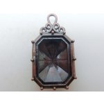 画像: 18×13mm　復刻版ブラス製オクタゴンヴィクトリアンペンダント（銅古美）