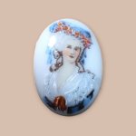 画像: 18×13mm フレンチレディカボションA（西ドイツヴィンテージ）