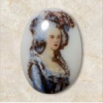 画像: 18×13mm マリーアントワネットカボション（西ドイツヴィンテージ）