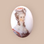 画像: 18×13mm フレンチレディカボションB（西ドイツヴィンテージ）