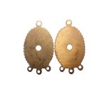 画像: ＜2個＞18×13mm　ブラス製シャンデリアタイプセッティング（ヴィンテージ）