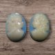 画像: ＜左右＞18×13mm:ヴィンテージレディカメオ（ブルー）
