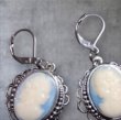 画像3: ＜左右＞18×13mm:ヴィンテージレディカメオ（ブルー）