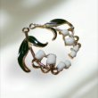 画像3: ＜左右＞33×18mm:エナメル鈴蘭チャームコネクター