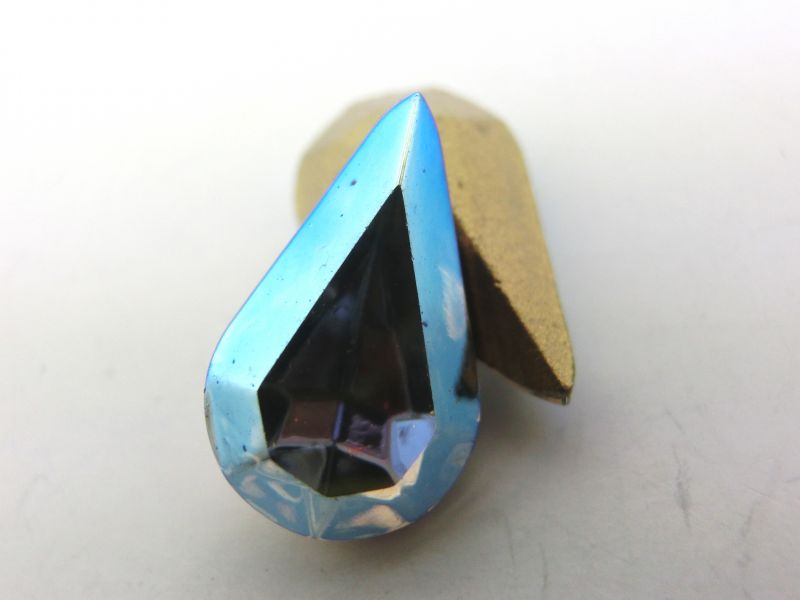 画像1: 13×7.8mm:Art4300　Black Diamond Gold AB