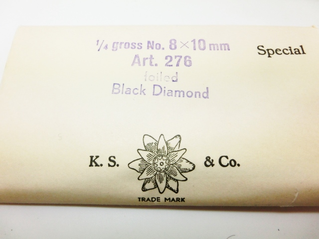 画像5: 10×8mm:  ヴィンテージスワロフスキーArt.276 foiled oval swarovski  Black Diamond