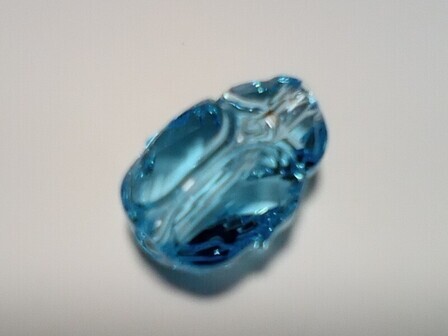 画像1: 12mm SWAROVSKI Scarab Bead (Light Blue)