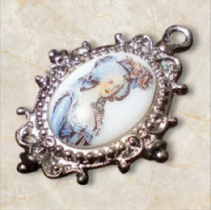 画像3: 18×13mm マリーアントワネットカボション（西ドイツヴィンテージ）