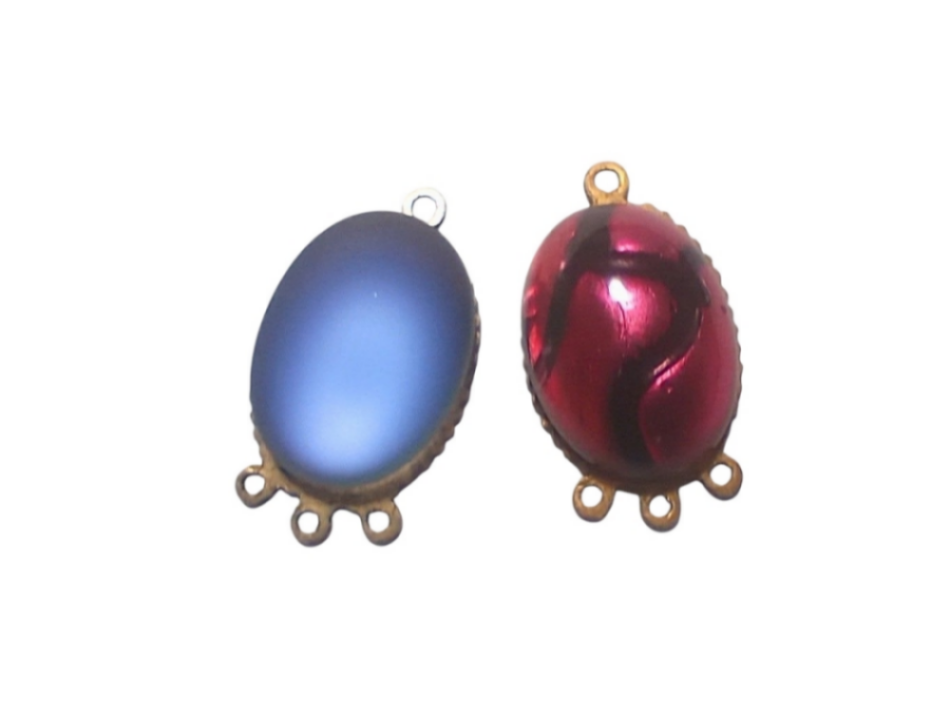 画像2: ＜2個＞18×13mm　ブラス製シャンデリアタイプセッティング（ヴィンテージ）