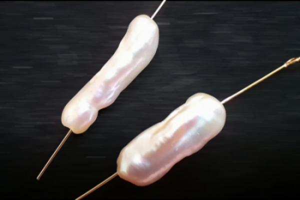 画像2: ＜2個＞20~22×7~9mm　淡水琵琶パール（ホワイト）